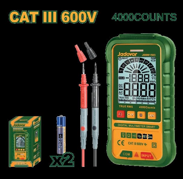 Multimetro Digital CATIII 600V 4000 - JADEVER