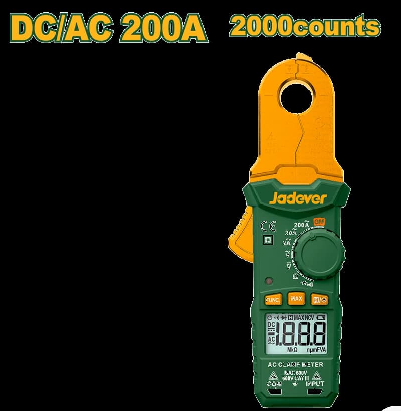 Pinza amperométrica AC/DC 200A - JADEVER