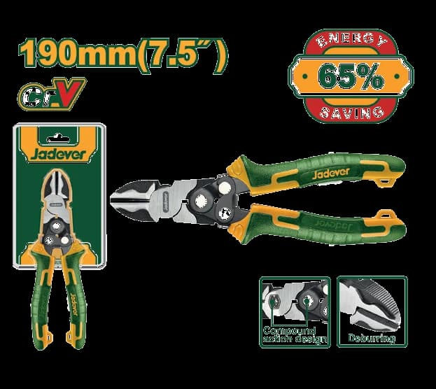 Alicate de corte diagonal 7,5"/190 mm - JADEVER