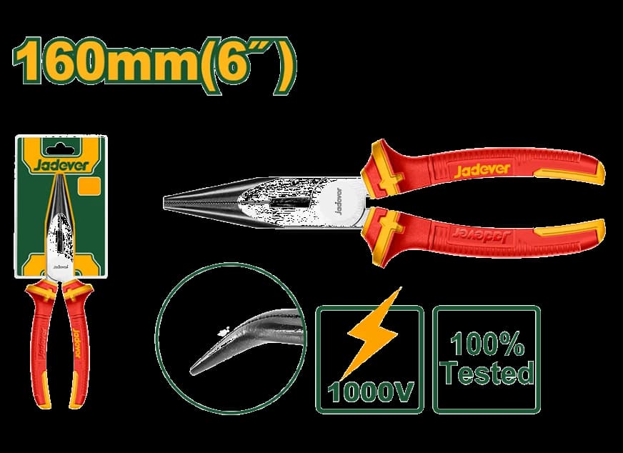 Pinza Punta curva 160mm - JADEVER