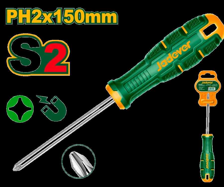 Destornillador S2 PH2 150mm - JADEVER