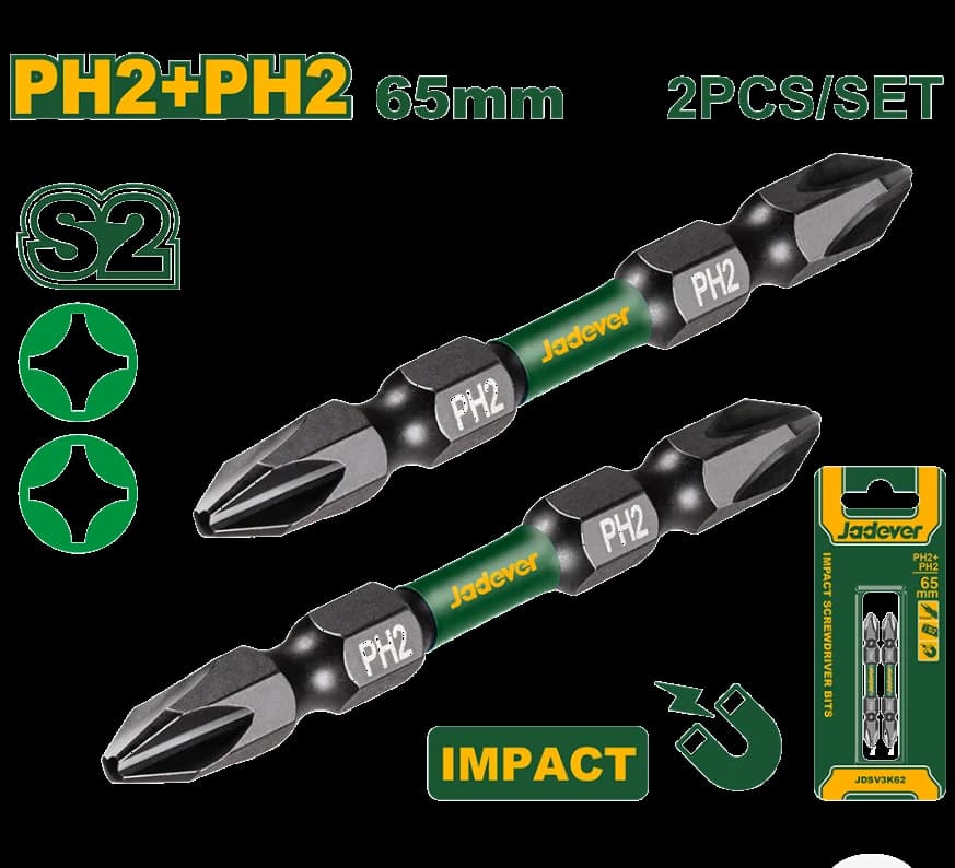 Set de Puntas x2 PH2 65mm - JADEVER