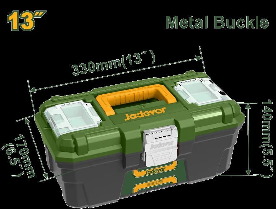 Caja Herramientas  330X170X140 Pvc hebilla de metal - JADEVER