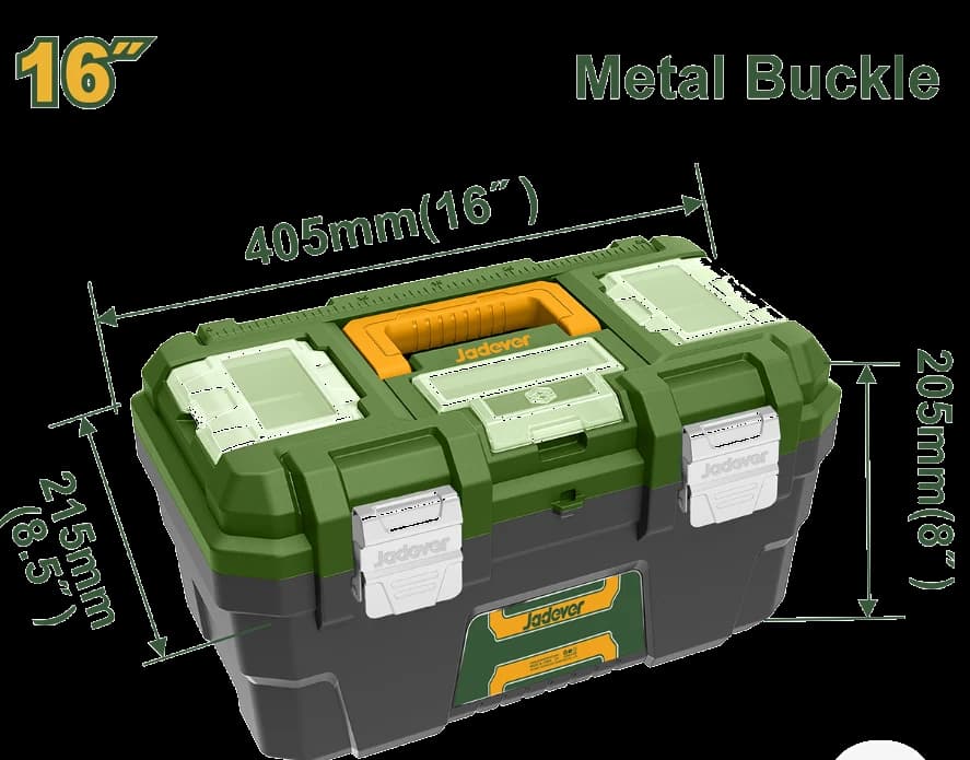 Caja Herramientas  405X215X205 Pvc Hebilla de Metal - JADEVER