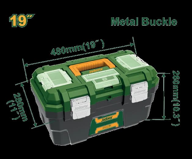 Caja Herramientas  480X280X260 Pvc Hebilla de Metal - JADEVER