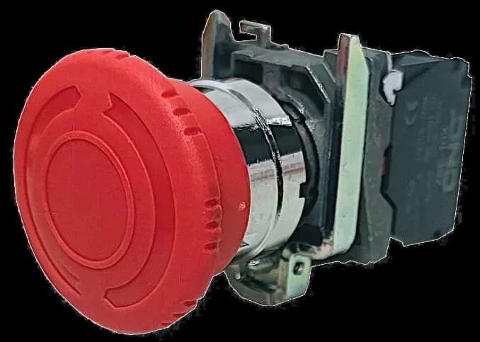 Pulsador Emergencia D22 Rojo 1NA D40 A-met - CNC