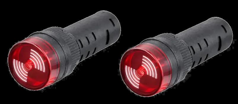 Zumbador 220VCA D22 Rojo C-destel - CNC