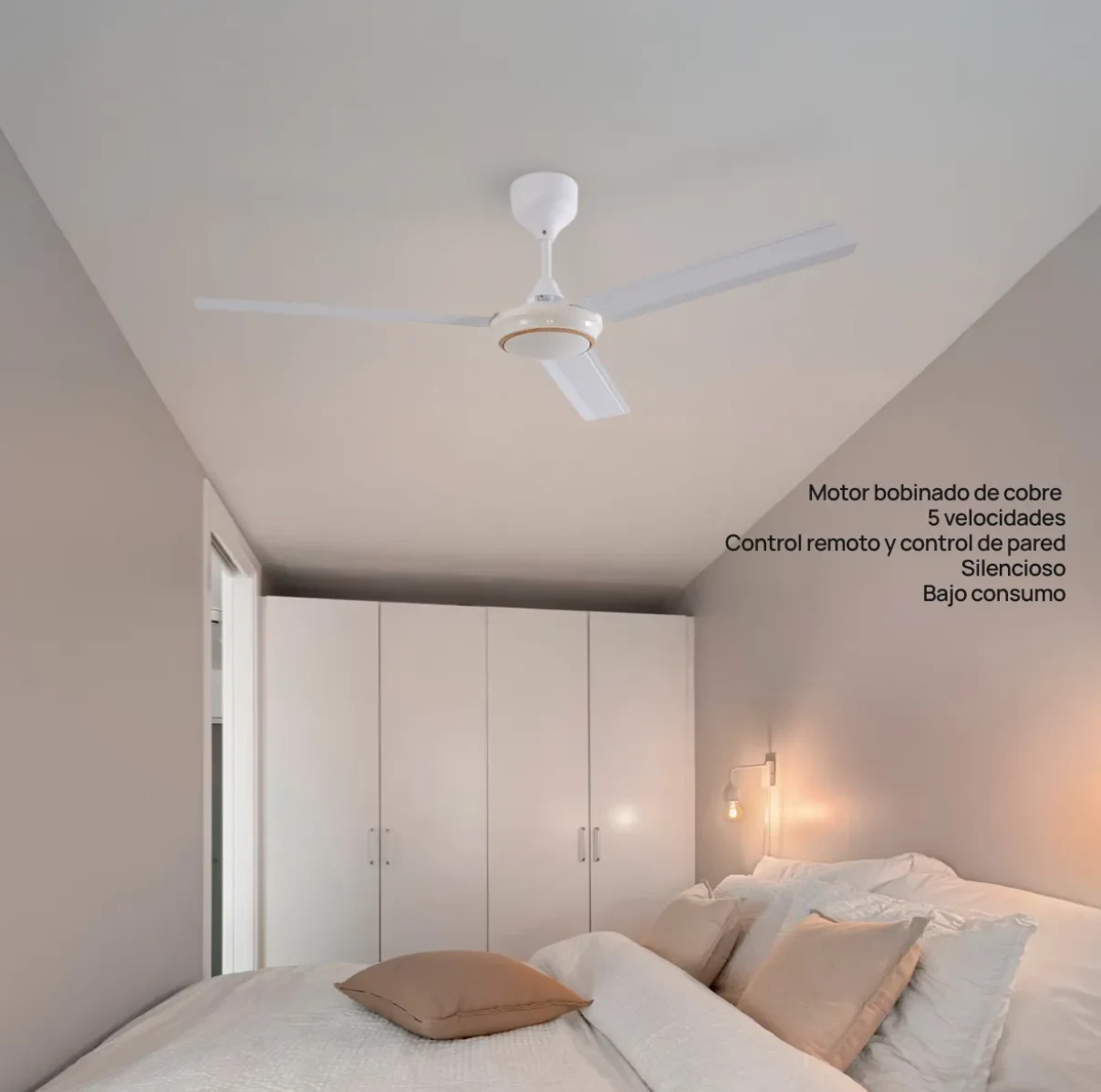 Ventilador Techo 3 Aspas Metal 54' Control Remoto Etheos Bl - imagen 4