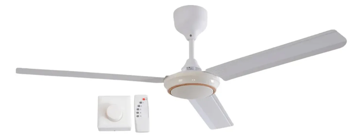Ventilador Techo 3 Aspas Metal 54' Control Remoto Etheos Bl - ETHEOS