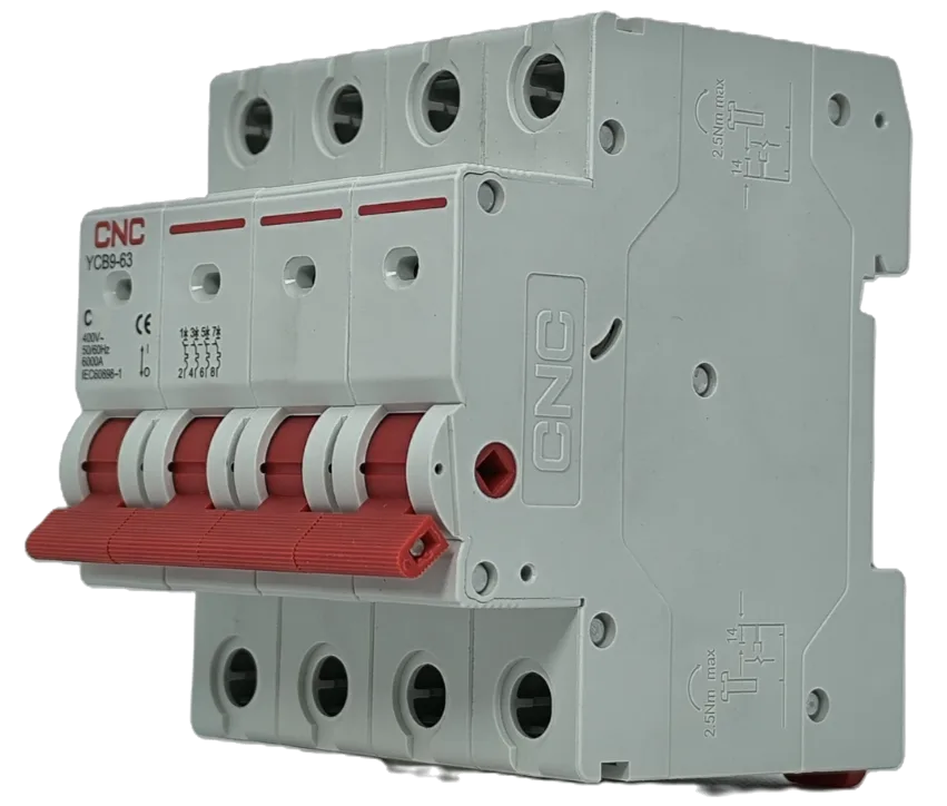 Termomagnética Din 4X 25A 6KA C - CNC