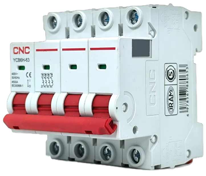 Termomagnética Din 4X 10A 4.5KA - CNC